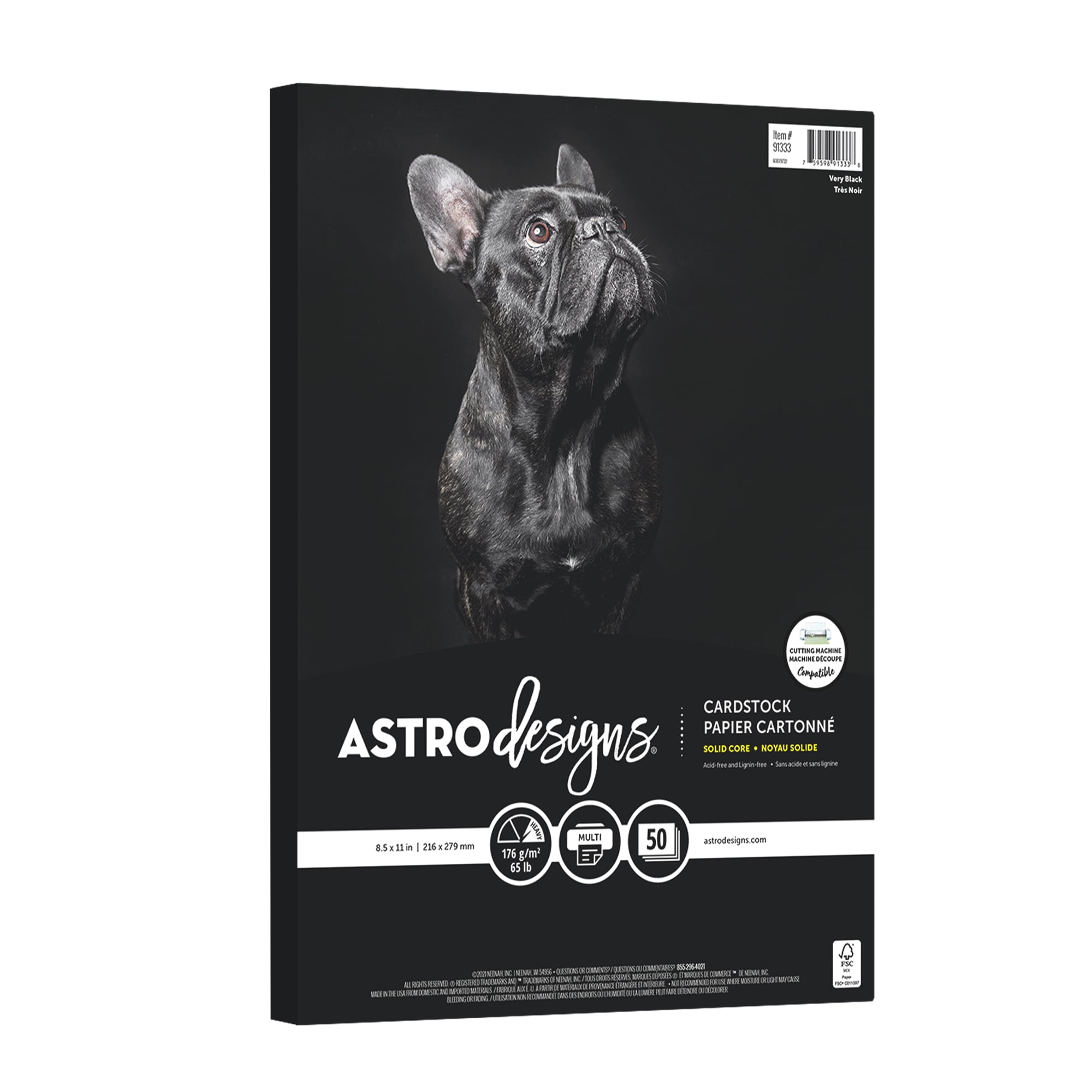 Astrodesigns Very Black Cardstock, 8.5" x 11&