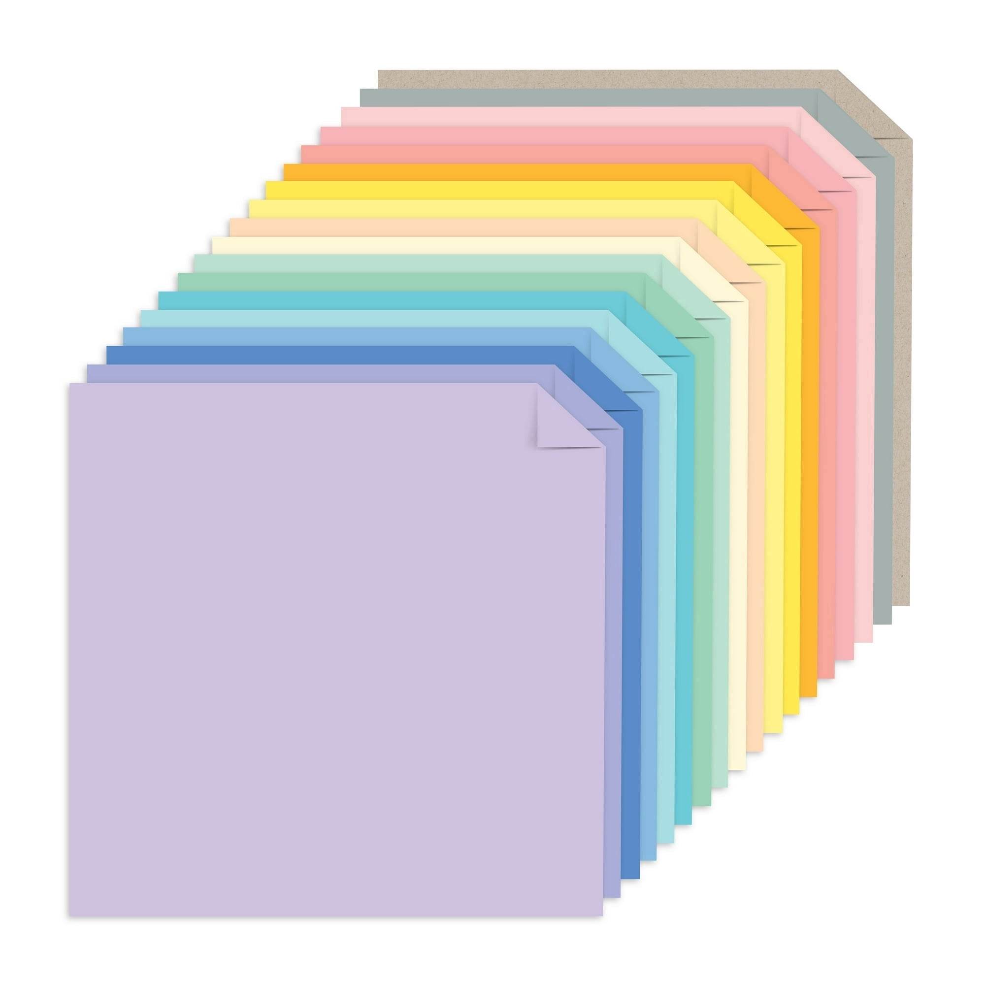 Astrodesigns Pastel Colored Cardstock Starter Pack, 12" x 12", 65 lb/176 Gsm, 18-Colors, 72 Sheets