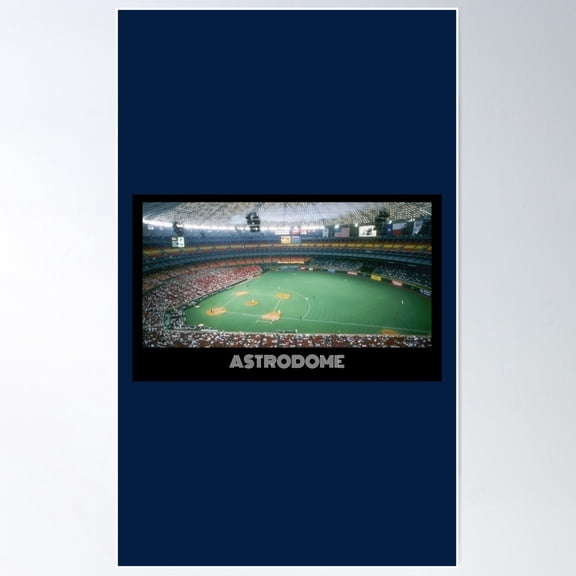 Astrodome Interior- Blue Poster Wall Art, Modern Wall Decor For Living Room Bedroom, 8x12 UNFRAMED