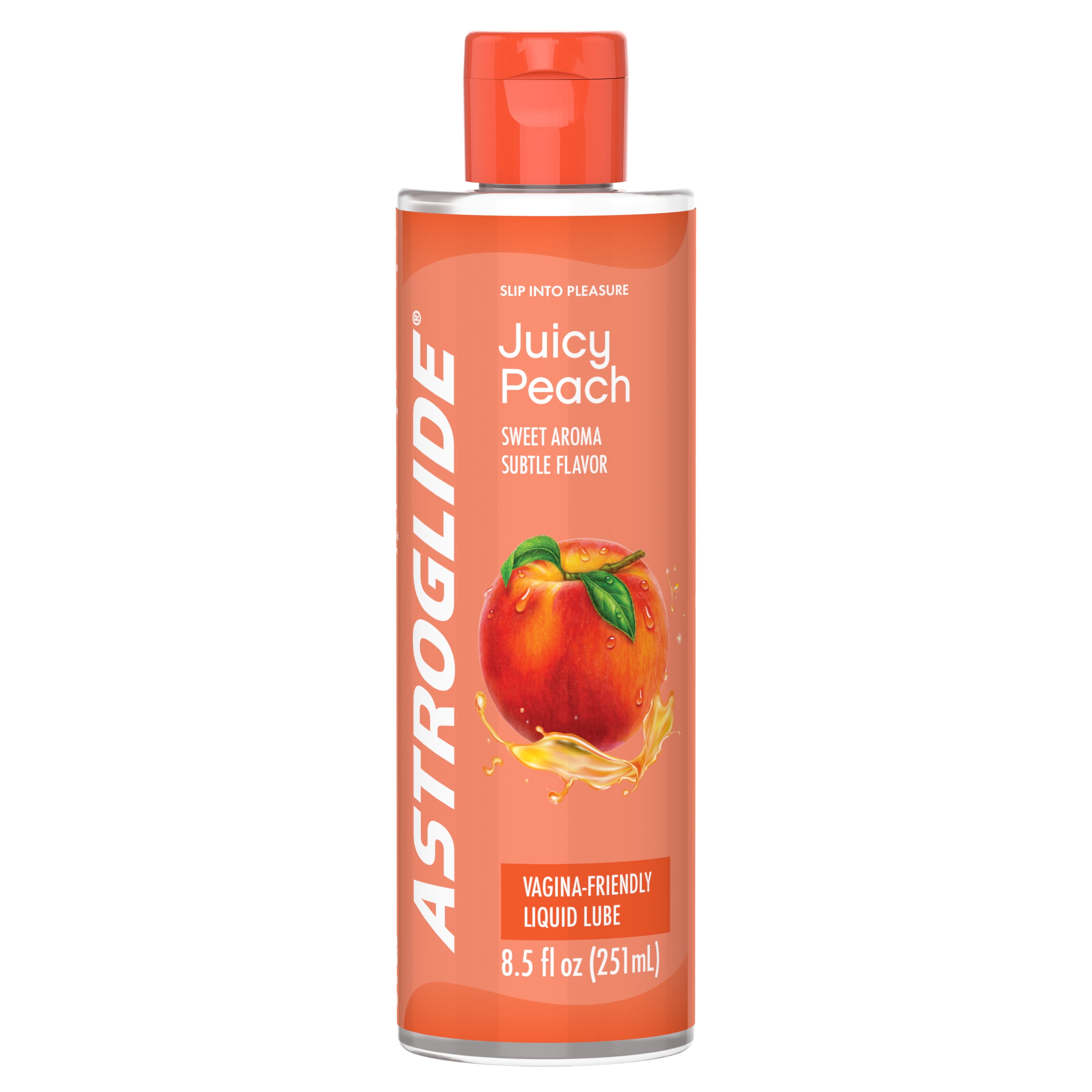 Astroglide Juicy Peach Water-Based Personal Lubricant, Peach Flavor, 8.5 fl oz