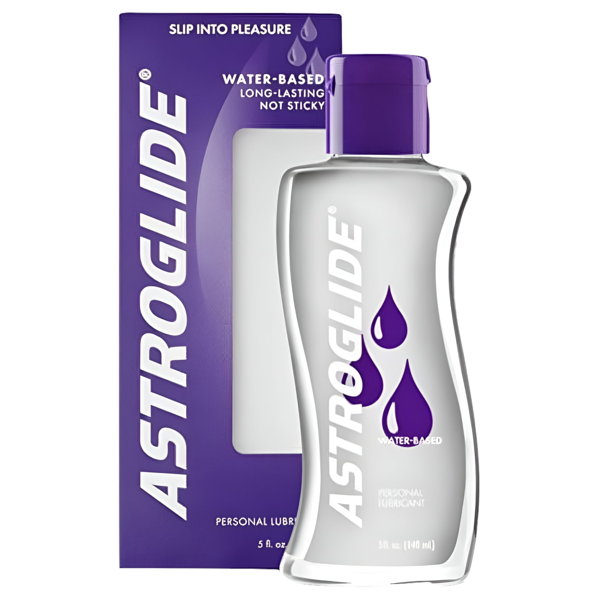 Astroglide Water-Based Personal Lubricant Liquid, Long-Lasting and Not Sticky Formula, 5 fl oz (148 ml)