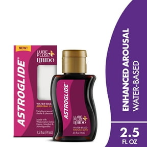 Astroglide Lube Plus Libido Water-Based Personal Lubricant, Intimate Arousal, Easy Clean-Up, Paraben Free, 2.5 fl oz