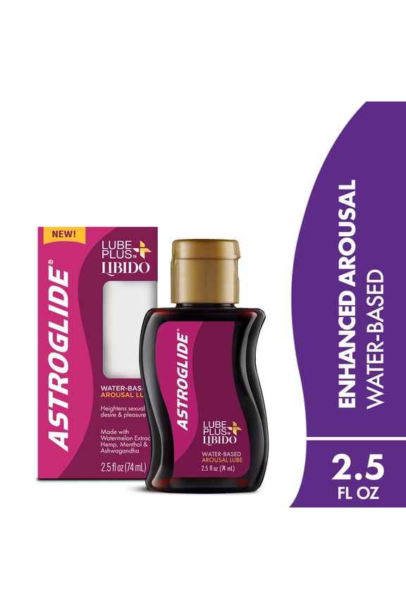Lube Plus Libido (2.5 fl oz), Intimate Arousal Lube Heightens Desire and Sensitivity, Enhances Pleasure for Women and Men, Water Based, Easy Clean-Up, Paraben Free, Travel-Friendly Size