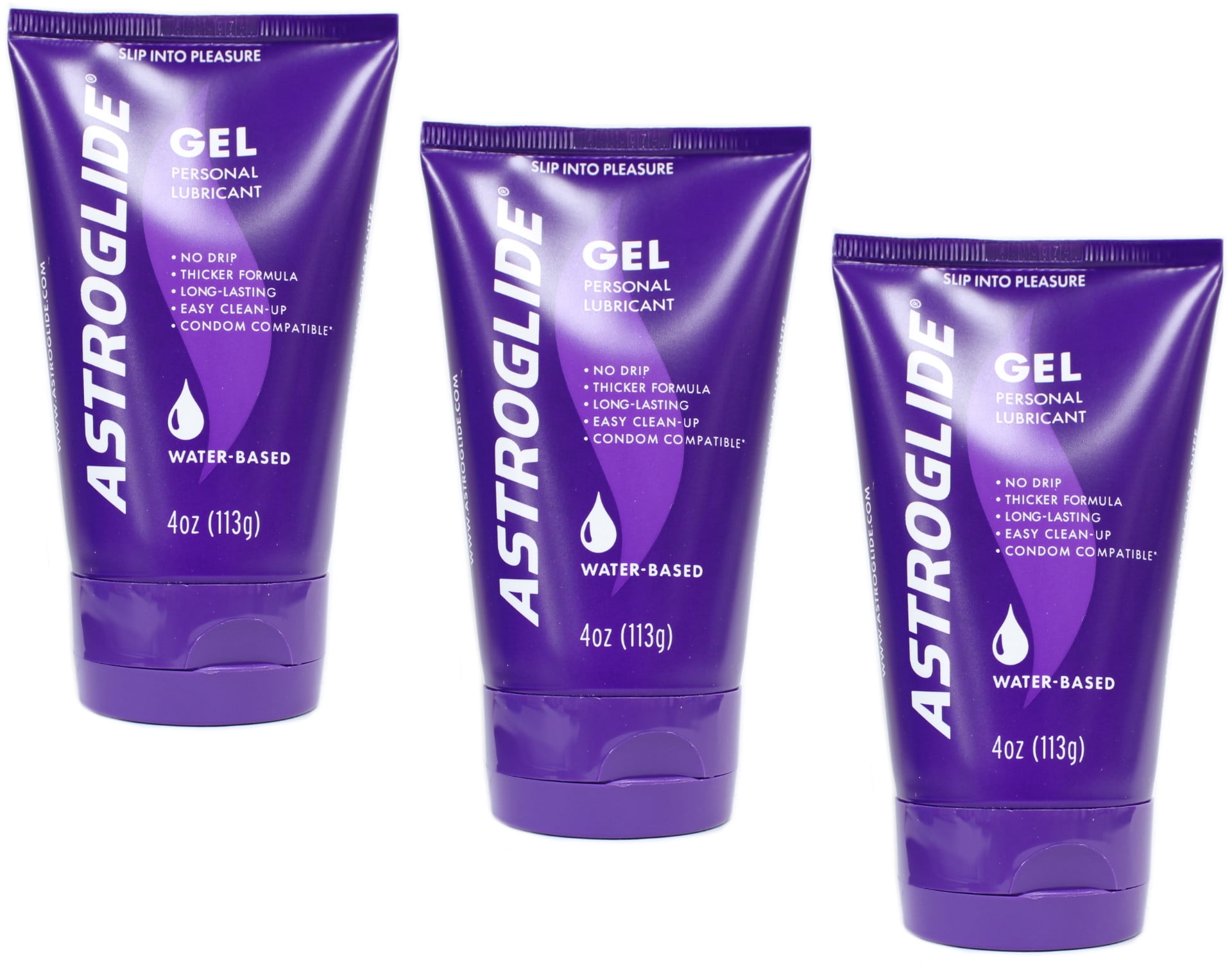 Astroglide Personal Lubricant Gel 4 oz (Pack of 3)