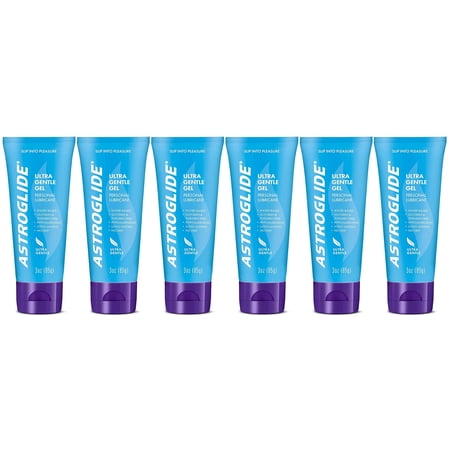 Astroglide Sensitive Skin Gel Personal Lubricant Ultra Gentle Gel Allergy Tested Dermatologist Reviewed : Size 3 Oz. Pack of 6 by Astroglide