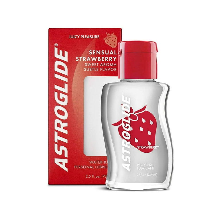 Astroglide Strawberry Flavored Water Based Personal Lubricant, 2.5