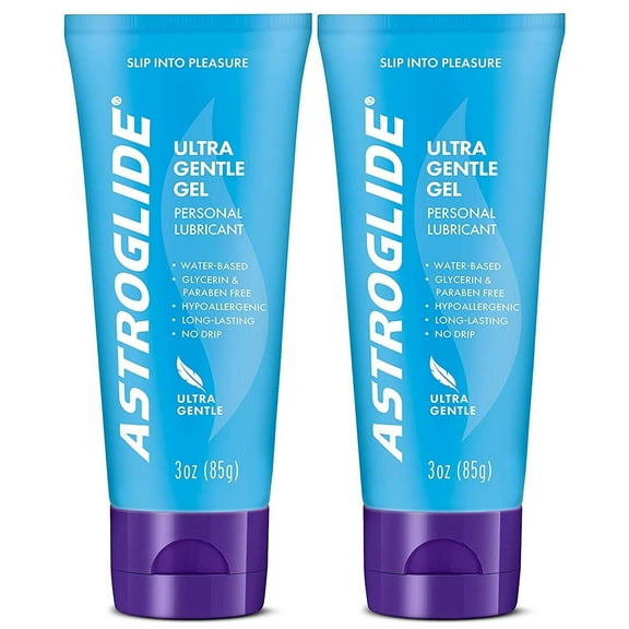 Astroglide Ultra Gentle Gel Sensitive Skin Personal Lubricant 3 oz (Pack of 2)
