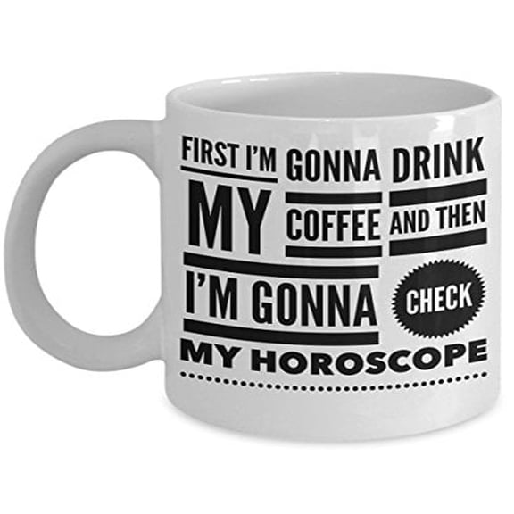 Astrological 11 oz Coffee Mug - Check My Horoscope White Ceramic Gift