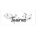 thumbnail image 1 of Astrological Pattern Taurus Wall Art Decal - 8" x 20" DIY Stick And Peel Removable Vinyl Constellation Zodiac Symbol Home Decor | Bedroom Living Room Adhesive Decoration Sticker - Black, 1 of 4