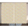 thumbnail image 1 of Ambesonne Astrology Curtains 2 Panel Set, Colorful Doodle Signs, 108" x 108", Tan Multicolor, 1 of 3