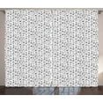 thumbnail image 1 of Ambesonne Astrology Curtains 2 Panel Set, Geometric Alchemy, 108" x 90", Black White, 1 of 3