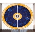 thumbnail image 1 of Ambesonne Astrology Curtains 2 Panel Set, Birth Chart Horoscope, 108" x 108", Blue White Orange, 1 of 3