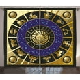 thumbnail image 1 of Ambesonne Astrology Curtains 2 Panel Set, Zodiac Horoscope Art, 108" x 96", Multicolor, 1 of 3