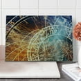 thumbnail image 1 of Astrology Cutting Board, Travel Design Old Town Prague Horoscope Clock Czech Republic Art Print, Decorative Tempered Glass Cutting and Serving Board, Large Size, Multicolor, by Ambesonne, 1 of 1