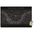 thumbnail image 1 of Astrology - Equatorial Star Map Wall Poster with Pushpins, 22.375" x 34", 1 of 6