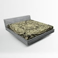 thumbnail image 1 of Astrology Fitted Sheet, Series of Mystic Esoteric Old Map with Man with Vintages, Soft Decorative Fabric Bedding, Queen Size, Ecru Black, by Ambesonne, 1 of 2