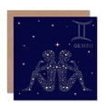 thumbnail image 1 of Astrology Gemini Star Sign Constellation Greetings Card Plus Envelope Blank inside, 1 of 3