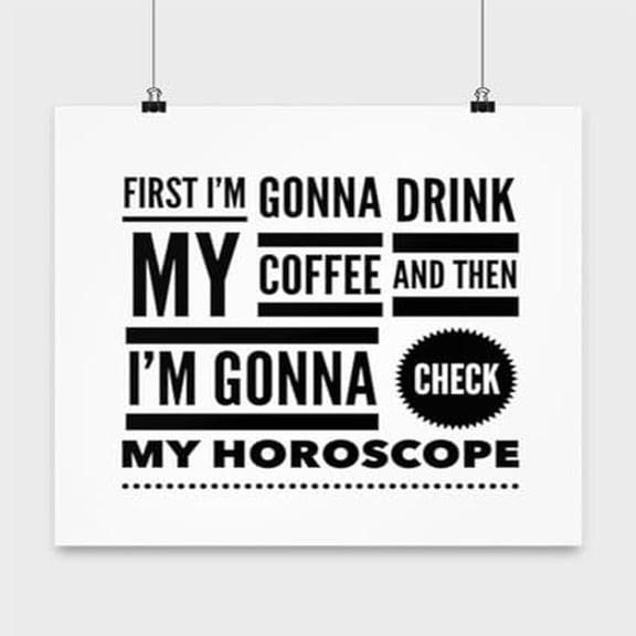 Astrology Horoscope Check - Astrology Lovers - 13x13 Poster Print - Wall Art