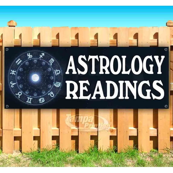 Astrology Readings 13 oz Vinyl Banner With Metal Grommets