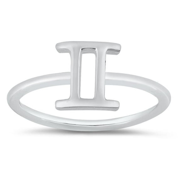 Astrology Ring Zodiac Gemini Sterling Silver Band 925 Jewelry Female Male Unisex Size 10