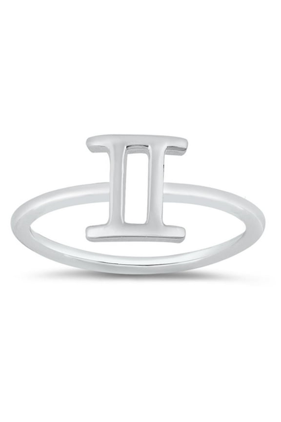 Astrology Ring Zodiac Gemini Sterling Silver Band 925 Jewelry Female Male Unisex Size 8