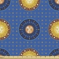 thumbnail image 1 of Ambesonne Astrology Fabric by the Yard Upholstery, Astronomic Ornaments, 3 Yards, Yellow Brown and Blue, 1 of 4