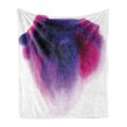 thumbnail image 1 of Astrology Soft Flannel Fleece Throw Blanket, Geometric Alchemy Eye Sun Star Mystic Signs Design, Cozy Plush for Indoor and Outdoor Use, 50" x 70", Navy Blue Fuchsia White, by Ambesonne, 1 of 5