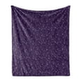 thumbnail image 1 of Astrology Soft Flannel Fleece Throw Blanket, Pattern Horoscope Signs and Constellations Cosmic Galactic Movement, Cozy Plush for Indoor and Outdoor Use, 50" x 70", Indigo Grey White, by Ambesonne, 1 of 5