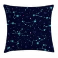 thumbnail image 1 of Astrology Throw Pillow Cushion Cover, Colorful Zodiac Horoscope Sign with Dots and Snowflake Like Image, Decorative Square Accent Pillow Case, 18 X 18 Inches, Mint Green Purple and Pink, by Ambesonne, 1 of 2