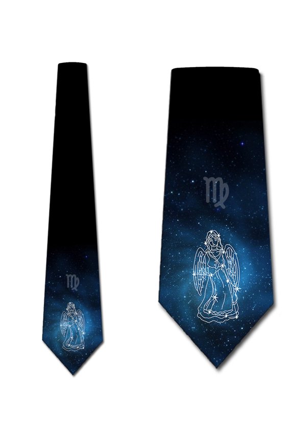 Astrology Ties Mens Virgo Star Sign Necktie by Three Rooker