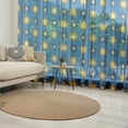 thumbnail image 1 of Astrology Tulle Curtains with Rod Pocket, Vintage Pattern with Celestial Elements Astronomic Ornaments, Sheer Drape for Wedding Party 2 Panels, 7 Sizes, Yellow Brown and Blue, by Ambesonne, 1 of 3