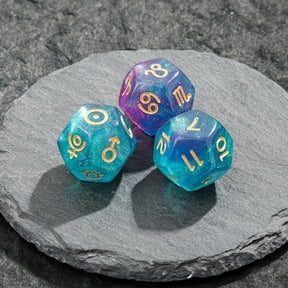 Astrology Zodiac 12 Sided Dice Set of 3 Divination Tool Number Dice for Board Game Spiritual Practice Use