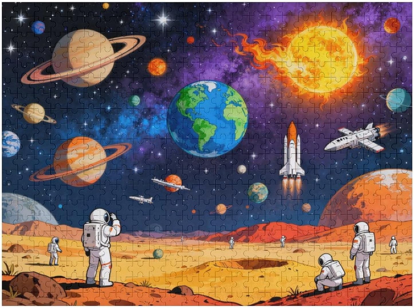 Astronaut 500 Piece Puzzle for Adult, Space and Planet Artwork Jigsaw ...