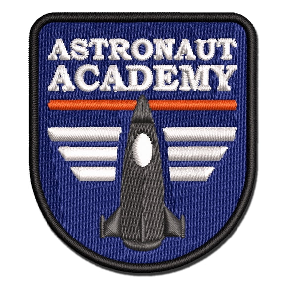 Astronaut Academy Spacecraft Applique Multi-Color Embroidered Hook & Loop Patch - 3 Inch Medium