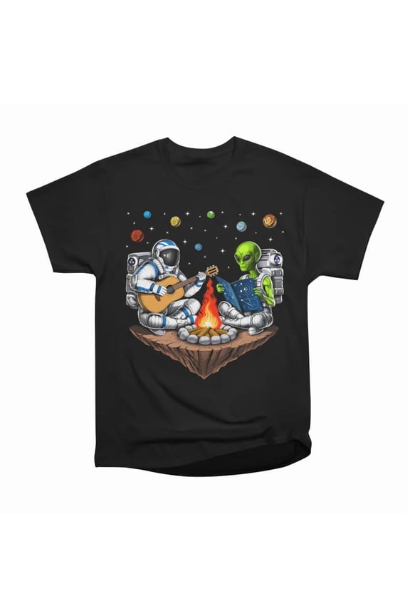 Astronaut Alien Space Camping T-Shirt Tee Gift For Him Merch For Her Apparel For Friend