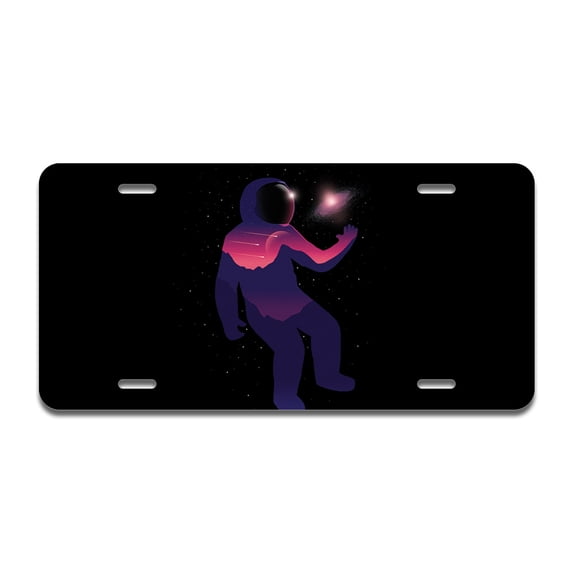 Astronaut Aluminum License Plate| License Plate 12" X 6" Fits Any Car, Truck, SUV, RV, or Trailer | Made in The USA