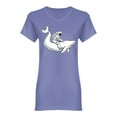 thumbnail image 1 of Astronaut And Whale Shaped T-Shirt Women -Image by Shutterstock, Female x-Large, 1 of 2