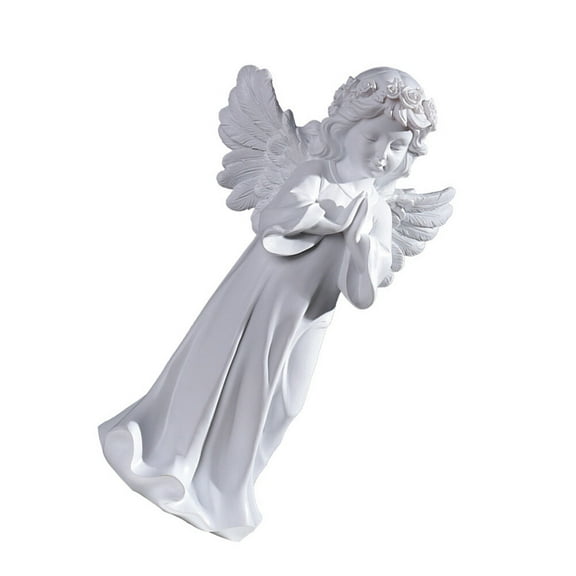 Angel Ornaments Angel Yard Statues Angel Statues For Garden Vintage Decor Cherub Statue Home Decor Home Figurine Decor Outdoor Angel Statues Wedding Baby Guardian Angel Resin White