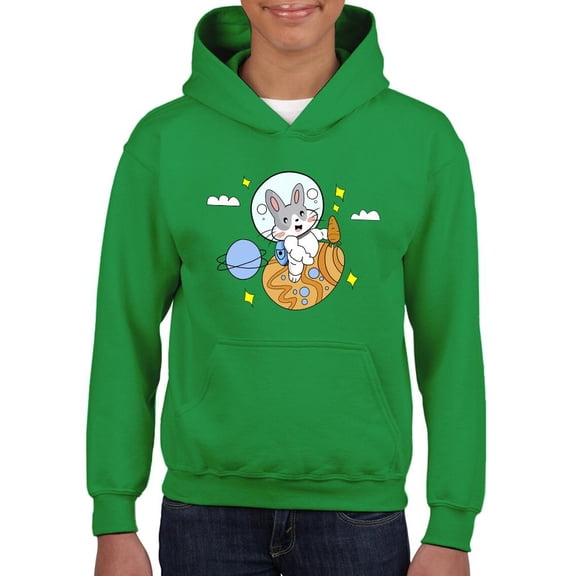 Astronaut Baby Bunny Hoodie Juniors -Image by Shutterstock,  Medium