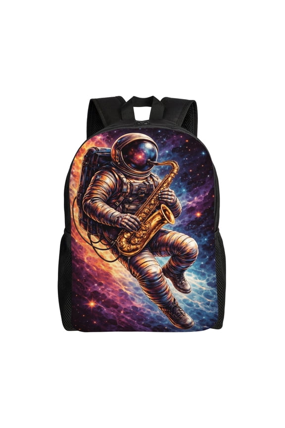 Astronaut Backpack Full Front Print Travel Laptop Bag for Men and Women