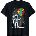 thumbnail image 1 of Astronaut Balloon Autism Awareness Space Autistic Kids Boys T-Shirt, 1 of 5