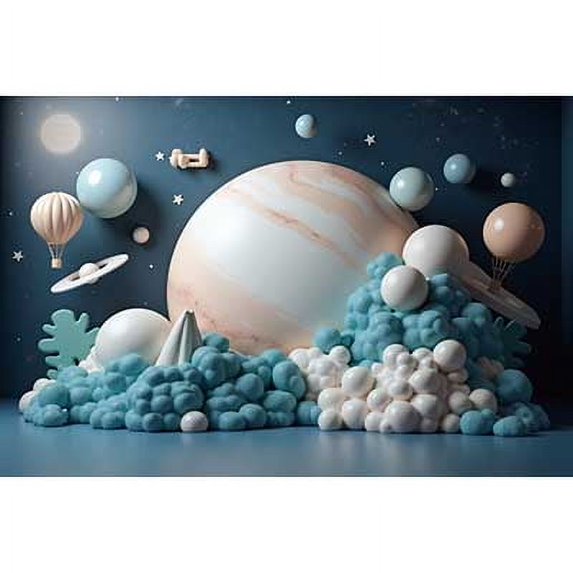 Astronaut Birthday Background Photography Universe Interstellar Travel Photoz Backdrop Baby Studio Photocall Props