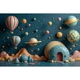 thumbnail image 1 of Astronaut Birthday Background Photography Universe Interstellar Travel Photoz Backdrop Baby Studio Photocall Props, 1 of 8