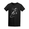 thumbnail image 1 of Astronaut Black And White Sketch T-Shirt Men -Image by Shutterstock, Male Medium, 1 of 2