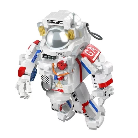 Astronaut Building Block Set Flexible Space Explorer Toy with Display Stand, Cool Spaceman Building Set for Adults,810Pcs