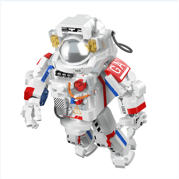 Astronaut Building Set, Standard Brick Space Figure Display, 810 Pieces, Building Block Display