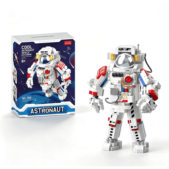 Astronaut Building Block Set Flexible Space Explorer Toy with Display Stand, Cool Spaceman Building Set for Adults,810Pcs