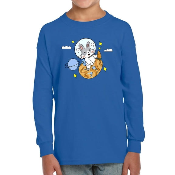 Astronaut Bunny On Egg Long Sleeve Toddler -Image by Shutterstock,  2 Toddler