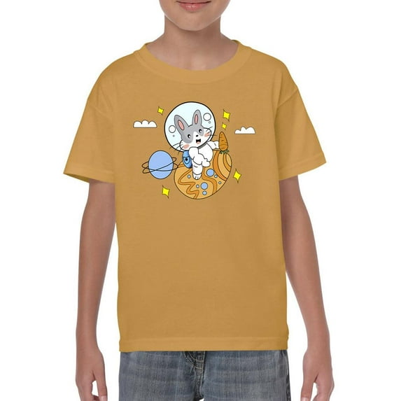 Astronaut Bunny On Egg T-Shirt Juniors -Image by Shutterstock, Large