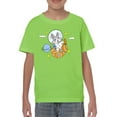 thumbnail image 1 of Astronaut Bunny On Egg T-Shirt Juniors -Image by Shutterstock,  Small, 1 of 4